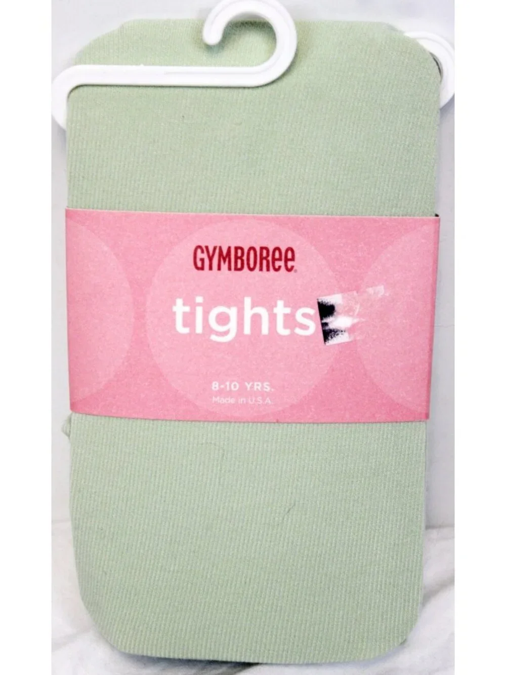 2009 Gymboree Winter Ballerina Tights sz 8-10 Light Green Mint Pastel Footed